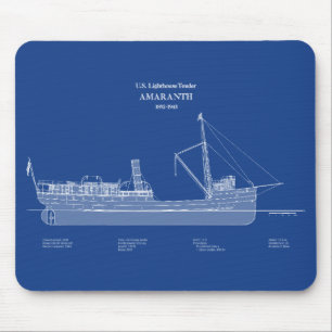 USCG Lighthouse Tender Amaranth - SBD Mouse Pad