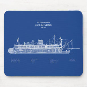 USCG Lighthouse Tender Goldenrod – ABD Mouse Pad