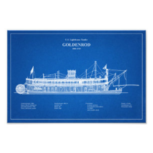 USCG Lighthouse Tender Goldenrod – ABD Photo Print