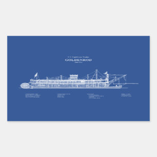 USCG Lighthouse Tender Goldenrod – ABD Rectangular Sticker