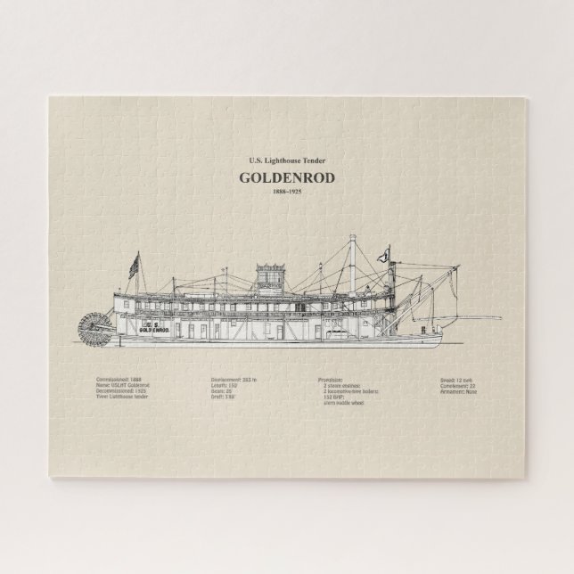 USCG Lighthouse Tender Goldenrod - SBD Jigsaw Puzzle (Horizontal)