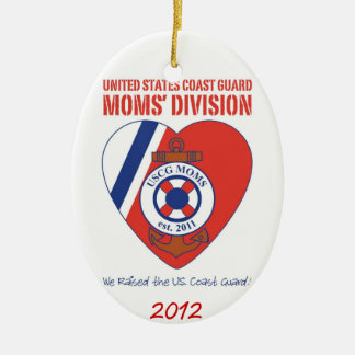 USCG Moms' Division Oval Ornament 2012