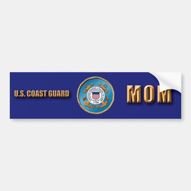 USCG Mum Bumper Sticker (Front)