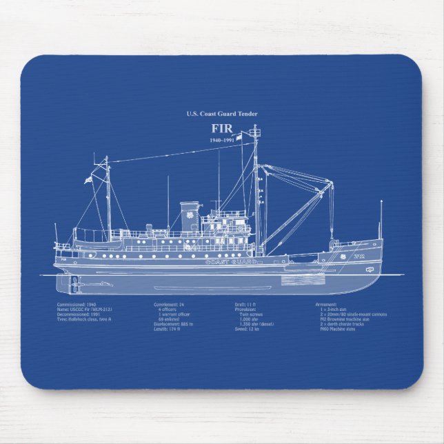 USCG Tender Fir wlm-212 – ABD Mouse Pad (Front)
