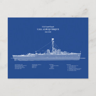 USCG USS Albuquerque PF-7 – ABD Postcard
