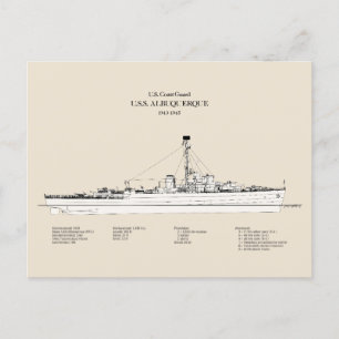 USCG USS Albuquerque PF-7 – SBD Postcard
