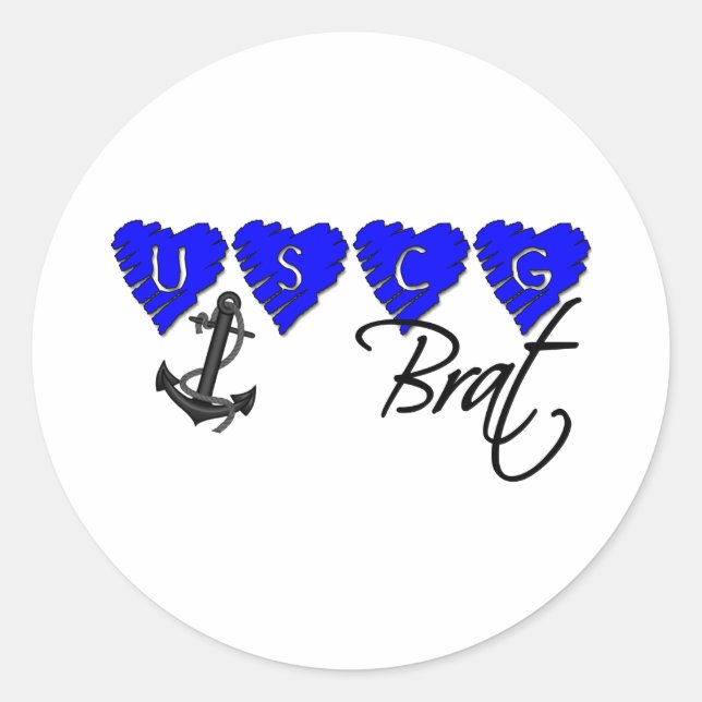 uscgbrat2 classic round sticker (Front)