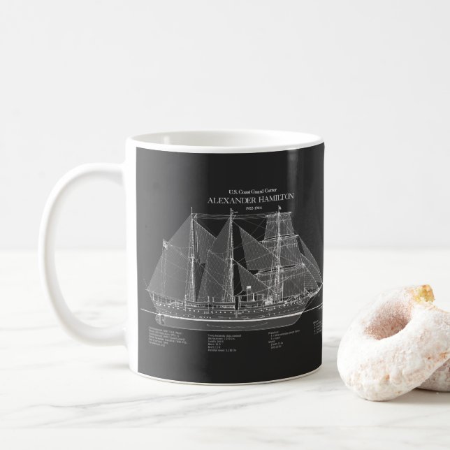 USCGC Alexander Hamilton wix-272 – ABD Coffee Mug (With Donut)