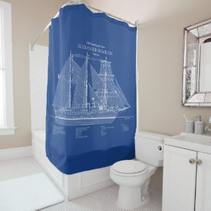 USCGC Alexander Hamilton wix-272 – ABD Shower Curtain