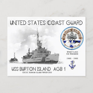 USCGC Burton Island WAGB-283 Ice Breaker Postcard