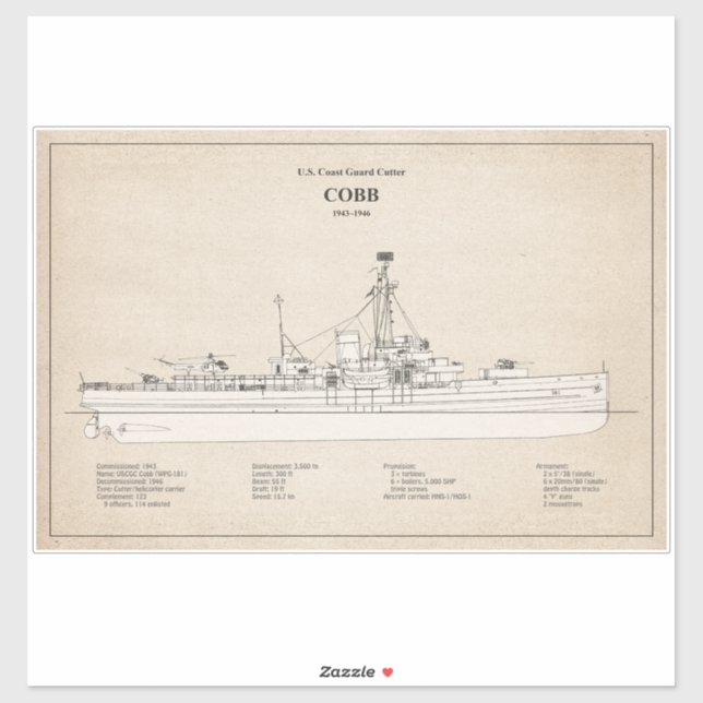 USCGC Cobb wpg-181 – SBD (Sheet)