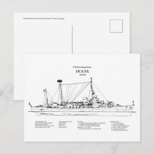 USCGC Duane wpg-33 - BD Postcard