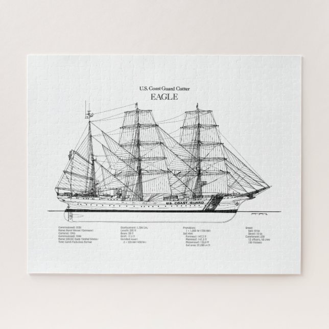 USCGC Eagle wix-327 - BD Jigsaw Puzzle (Horizontal)