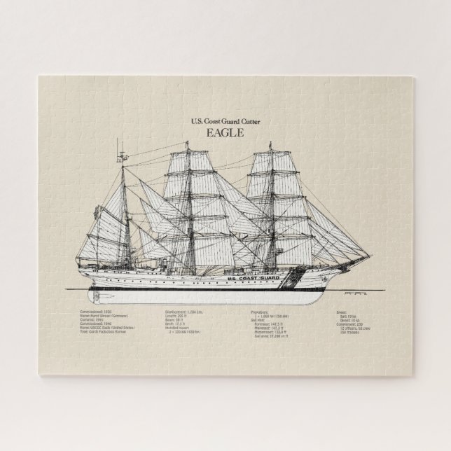 USCGC Eagle wix-327 - SBD Jigsaw Puzzle (Horizontal)