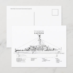 USCGC Eastwind wagb-279 - BD Postcard