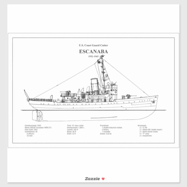 USCGC Escanaba wpc-77 - BD (Sheet)