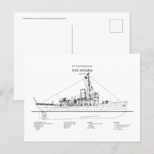 USCGC Escanaba wpc-77 - BD Postcard