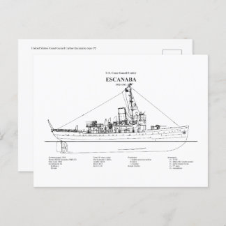 USCGC Escanaba wpc-77 - BD Postcard