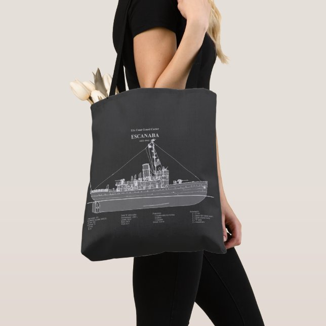 USCGC Escanaba wpc-77 – PD Tote Bag (Close Up)