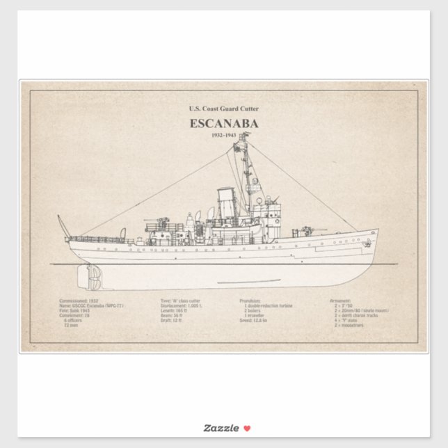 USCGC Escanaba wpc-77 - SBD (Sheet)