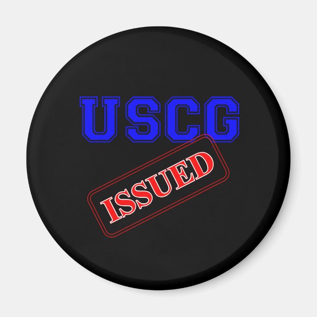 uscgissuedblk magnet (Front)