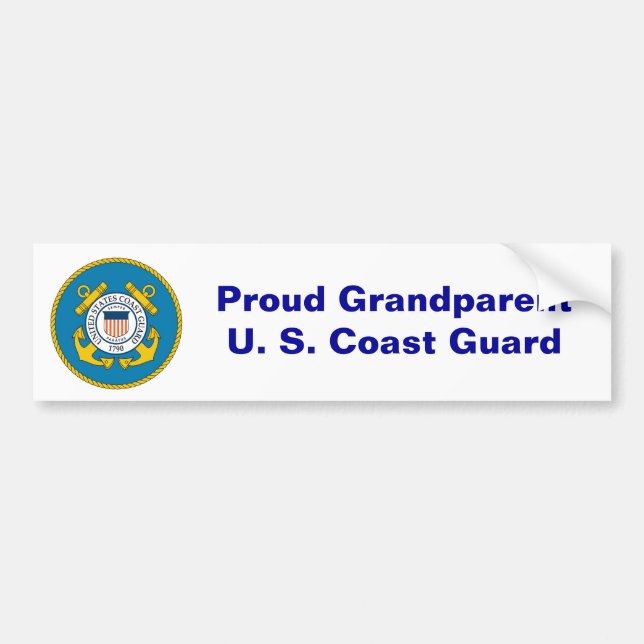 USCGSealcolor, Proud GrandparentU. S. Coast Guard Bumper Sticker (Front)