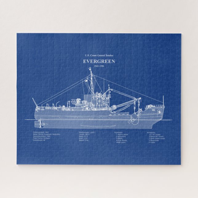 USCGT Evergreen wlb-295 - ABD Jigsaw Puzzle (Horizontal)