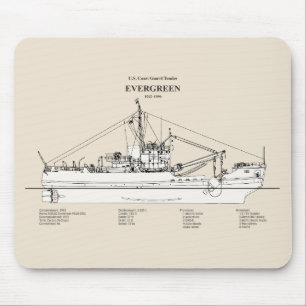 USCGT Evergreen wlb-295 - SBD Mouse Pad