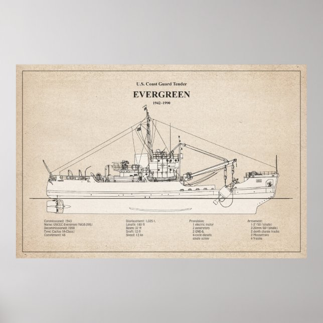 USCGT Evergreen wlb-295 - SBD Poster (Front)