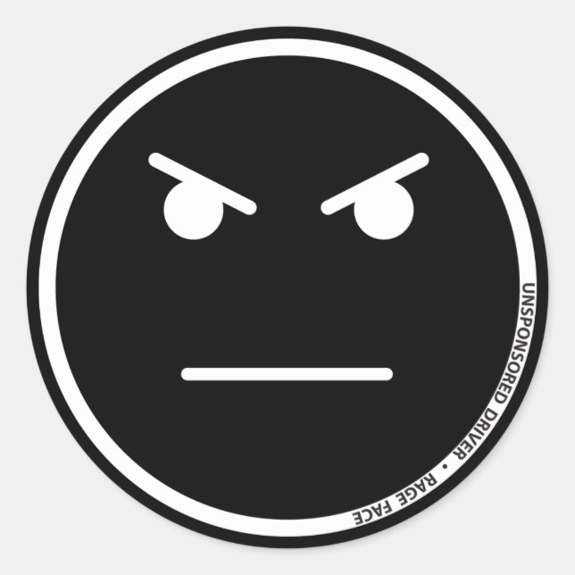 USD Rage Face 3" Sticker (Front)