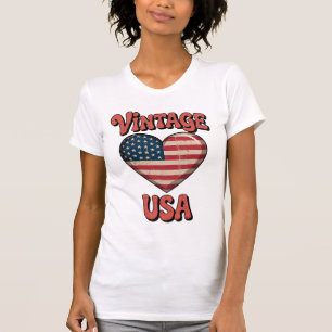 usd vintage heart womens tshirts