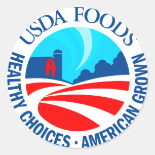 USDA Foods Classic Round Sticker