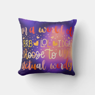 Use Actual Words Cushion