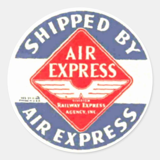 Use Air Express by Railway Express Agency Stickers (Front)