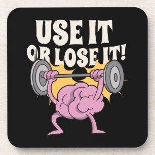 Use and train your brain coaster