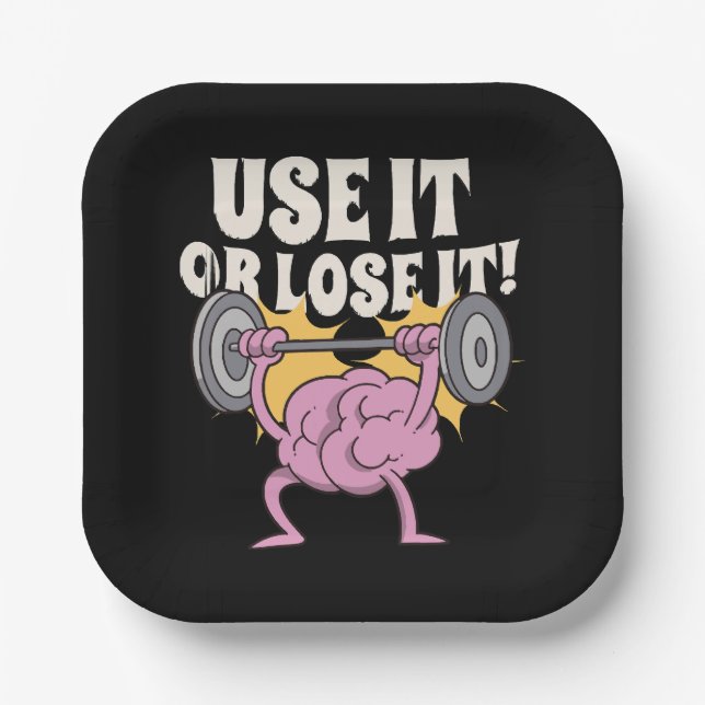 Use and train your brain paper plate (Front)