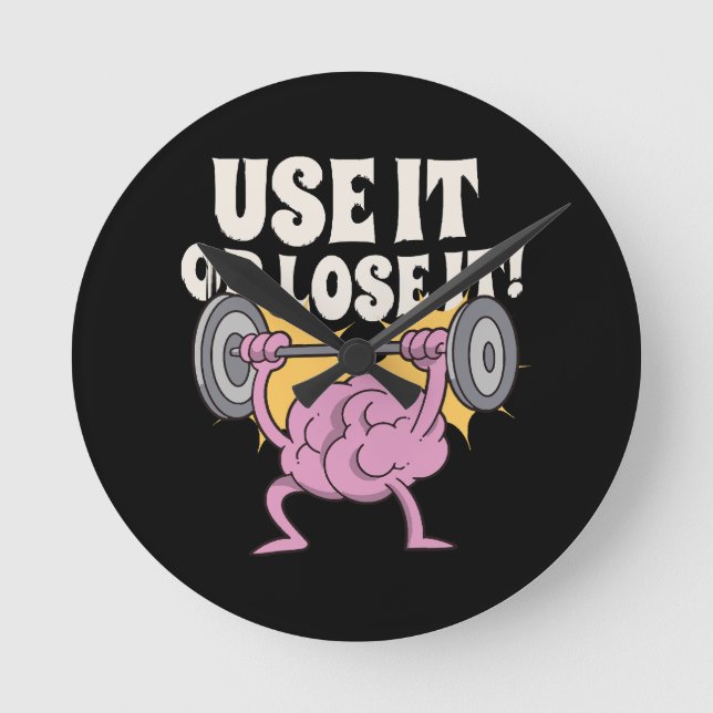 Use and train your brain round clock (Front)