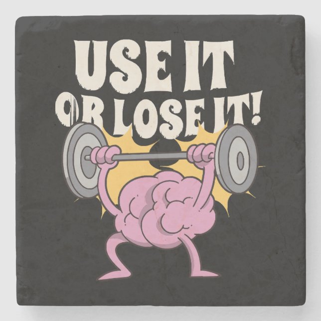 Use and train your brain stone coaster (Front)