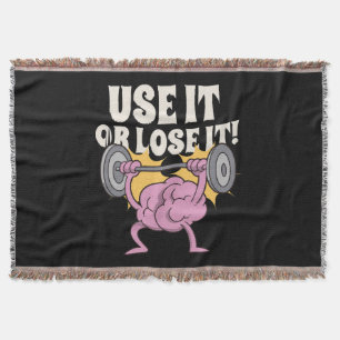 Use and train your brain throw blanket