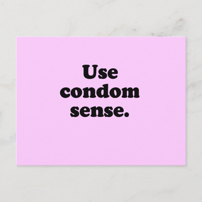 USE CONDOM SENSE POSTCARD (Front)