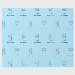 USE FACE MASK KITTEN Wrapping Paper