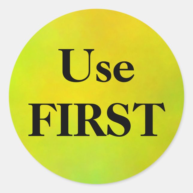 Use FIRST Restaurant Product Rotation Sheets Classic Round Sticker (Front)