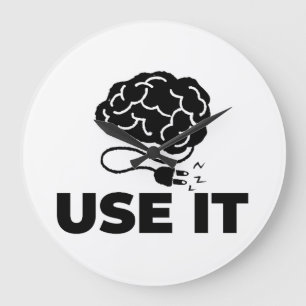 Use It - Brain Design Large Clock