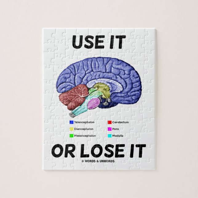 Use It Or Lose It (Anatomical Brain Advice) Jigsaw Puzzle (Vertical)