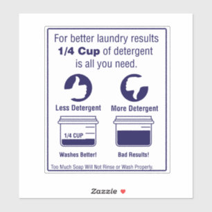'Use Less Detergent' Laundromat Overlay Blue 
