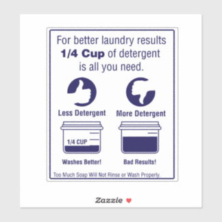 'Use Less Detergent' Laundromat Overlay Blue 