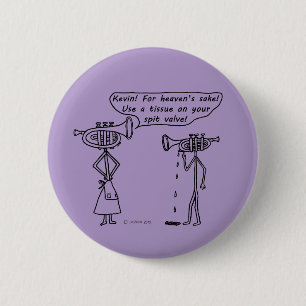 Use Spit Valve 6 Cm Round Badge