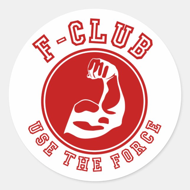 Use the force classic round sticker (Front)