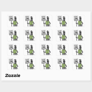 Use The Zebra Crossing Square Sticker