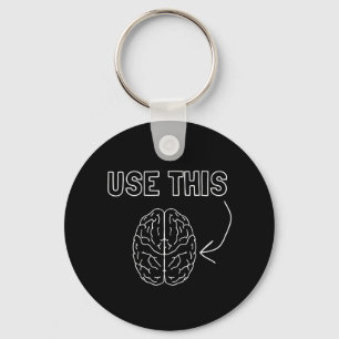 Use This Brain Key Ring